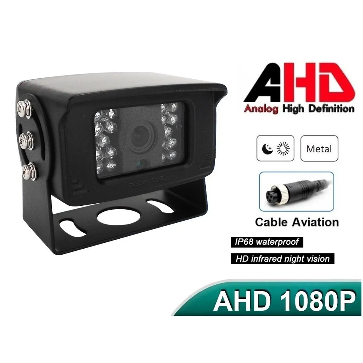 GENERICO - CÁMARA VEHICULAR AHD 1080P CAMIÓN ÓMNIBUS IP67