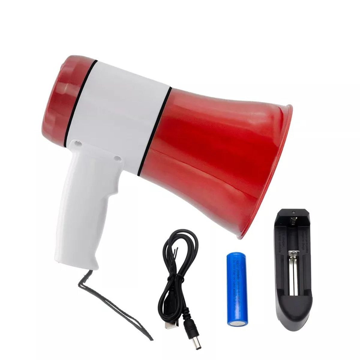 GENERICO - Megafono 35W Recargable Sirena Grabacion de 240 Segundos