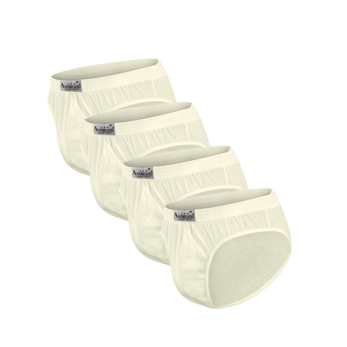 AMERICANO UNDERWEAR - Pack x4 Trusa Clásica Americano Crema