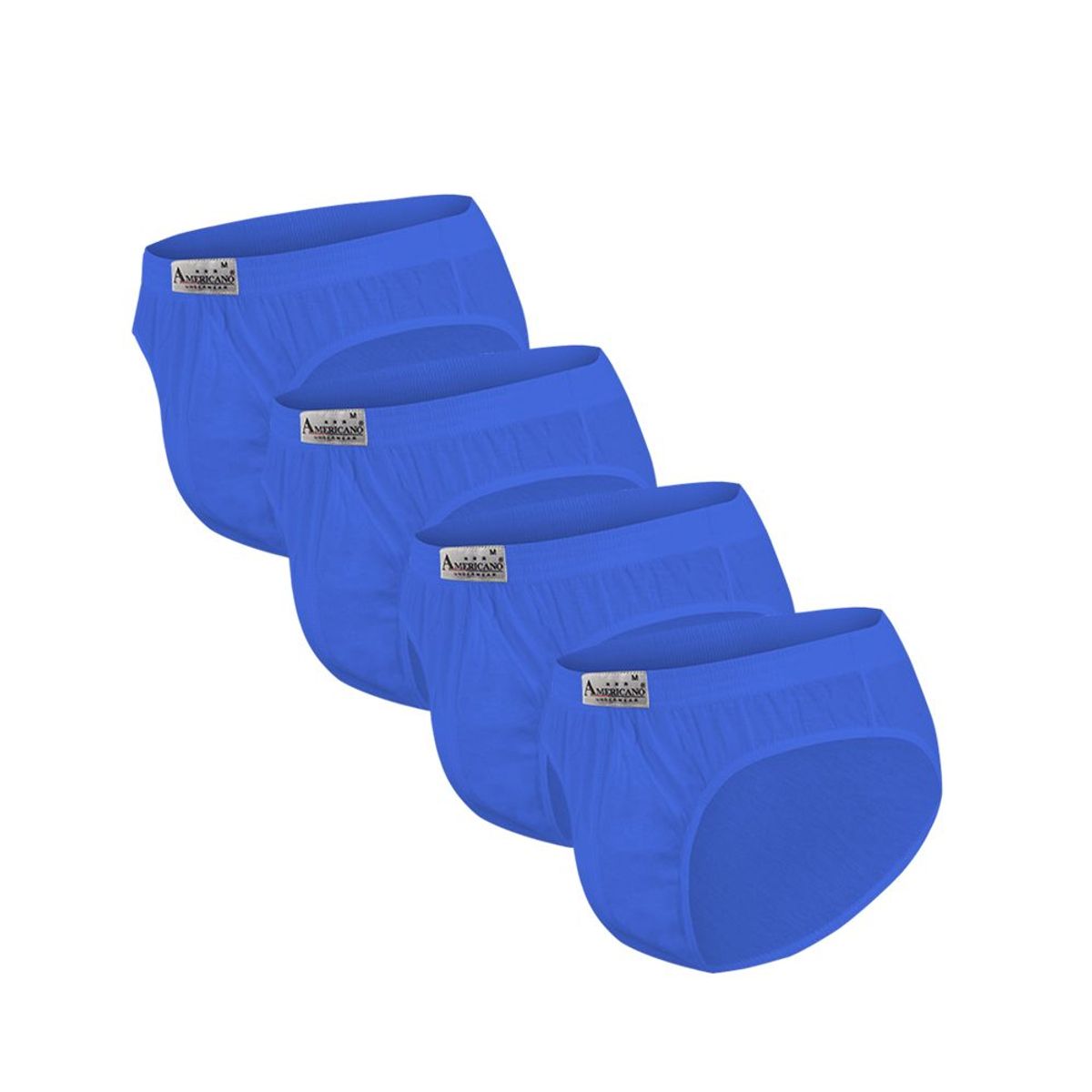 AMERICANO UNDERWEAR - Pack x4 Trusa Clásica Americano Azul Italiano