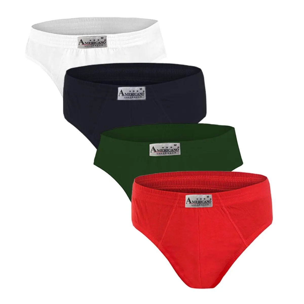 AMERICANO UNDERWEAR - Pack x4 Trusa Clásica Americano Multicolor
