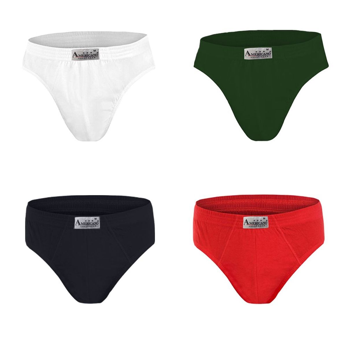 AMERICANO UNDERWEAR - Pack x4 Trusa Clásica Americano Multicolor