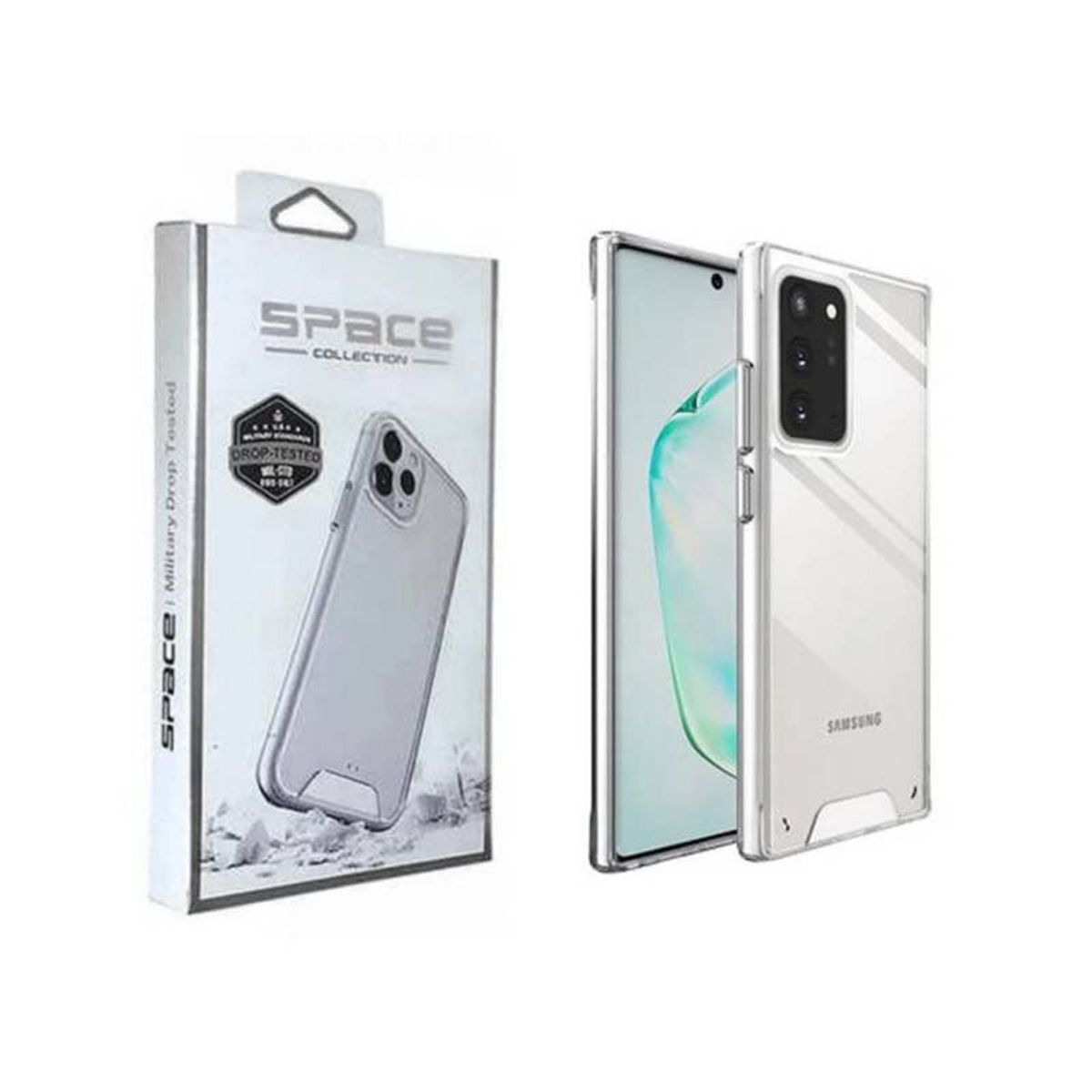 GENERICO - Funda case space anticaida samsung note 20 ultra - transparente