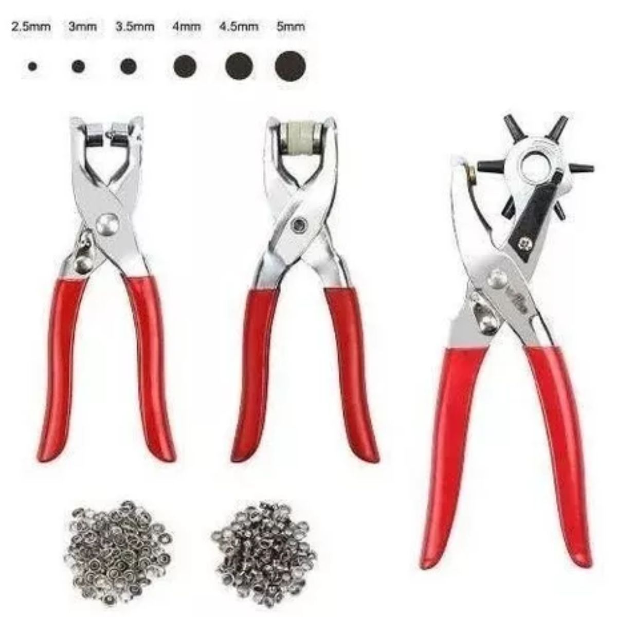 GENERICO - Pinza Sacabocados Remachadora Y Ojaladora Broches R15 Ojal