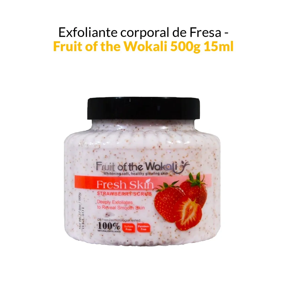 GENERICO - Exfoliante corporal de Fresa - Fruit of the Wokali 500g