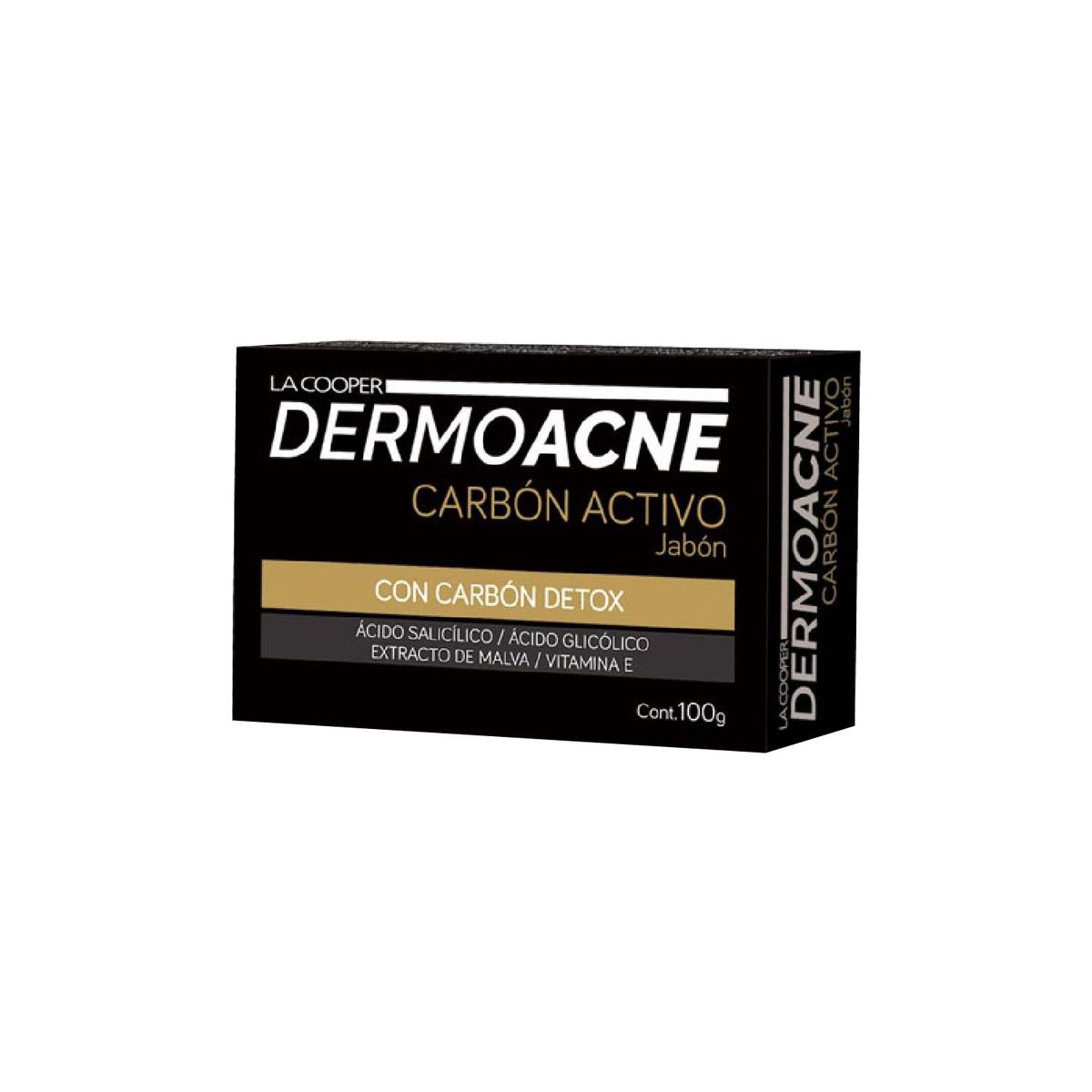 GENERICO - 2 Jabón Dermoacne Carbón Activo con Hyaluronic - La Cooper 100g