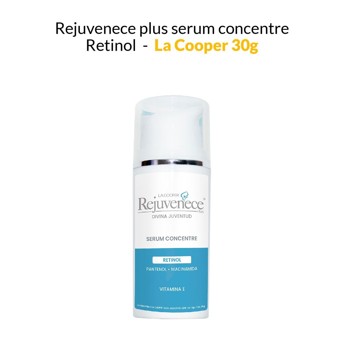 GENERICO - Rejuvenece plus serum concentre Retinol - La Cooper 30g