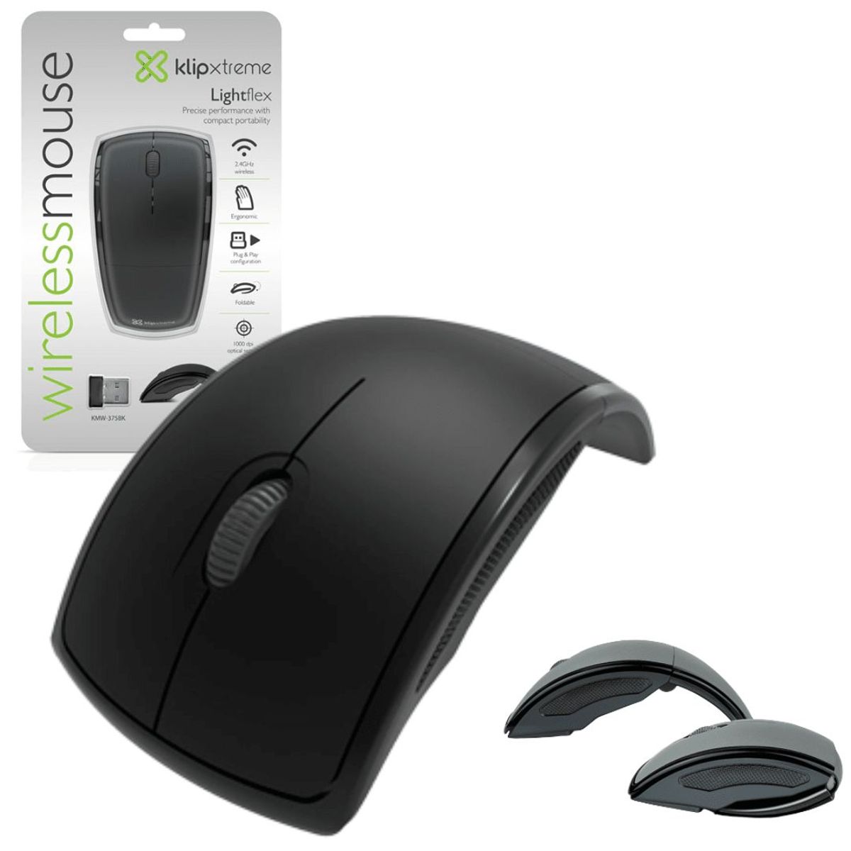 KLIPXTREME - MOUSE KLIPXTREME LIGHTFLEX NEGRO KMW-375BK