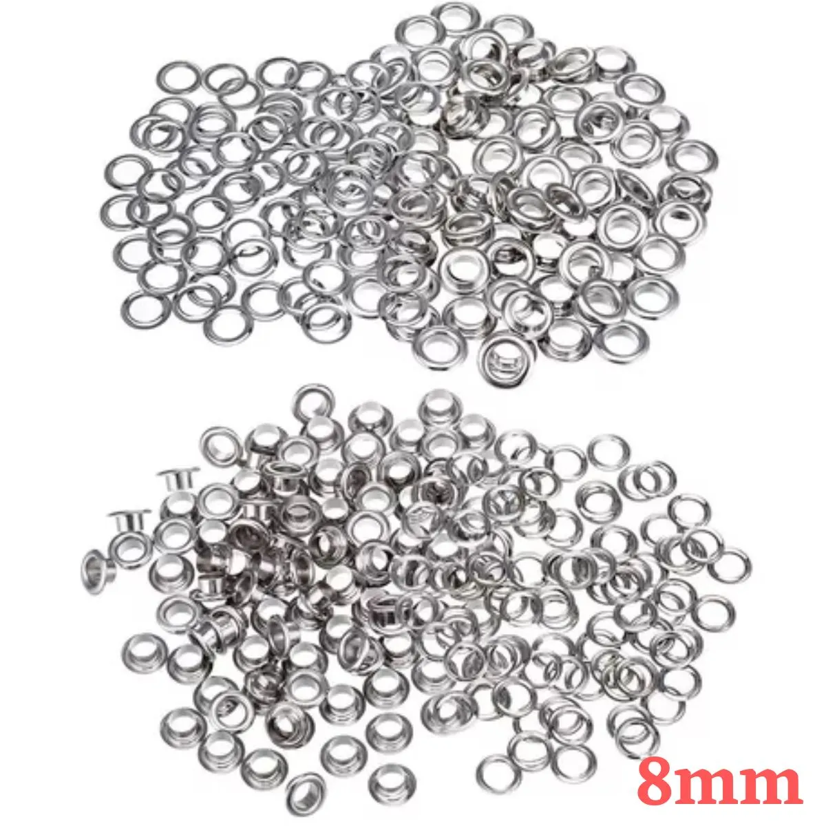 GENERICO - 1000 Ojales Ojalillo Ojal Metálico N° 22 (8 mm) Más TROQUEL.