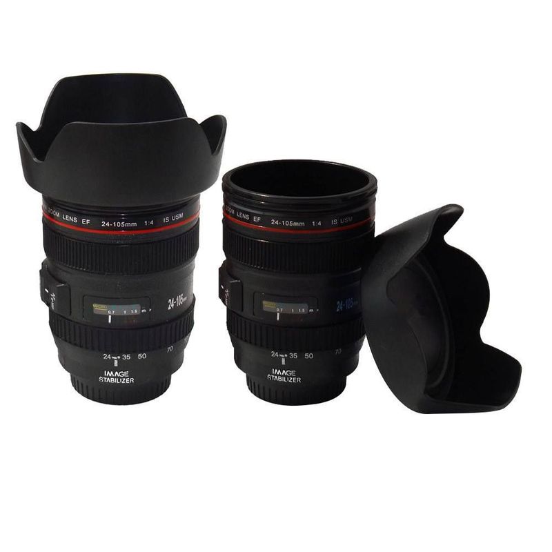 GENERICO - taza mug de lentes fotografico tapa de vidrio de calidad