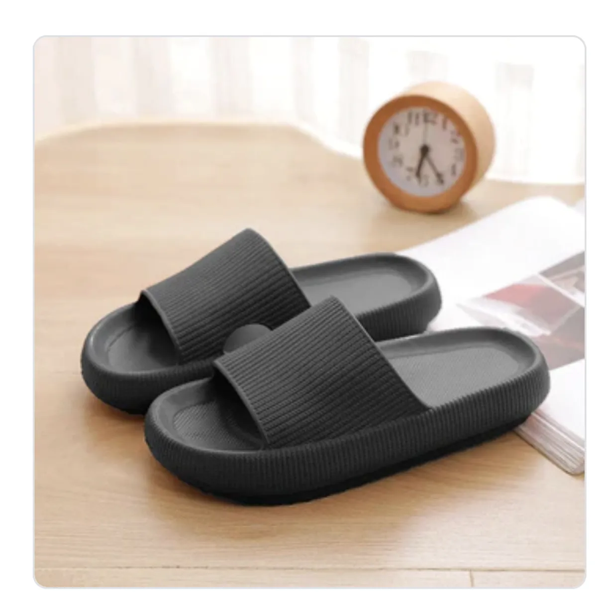 AURELA - CloudSlides™ - Sandalias Pantuflas Cómodas y Ligeras  40-41  Negro