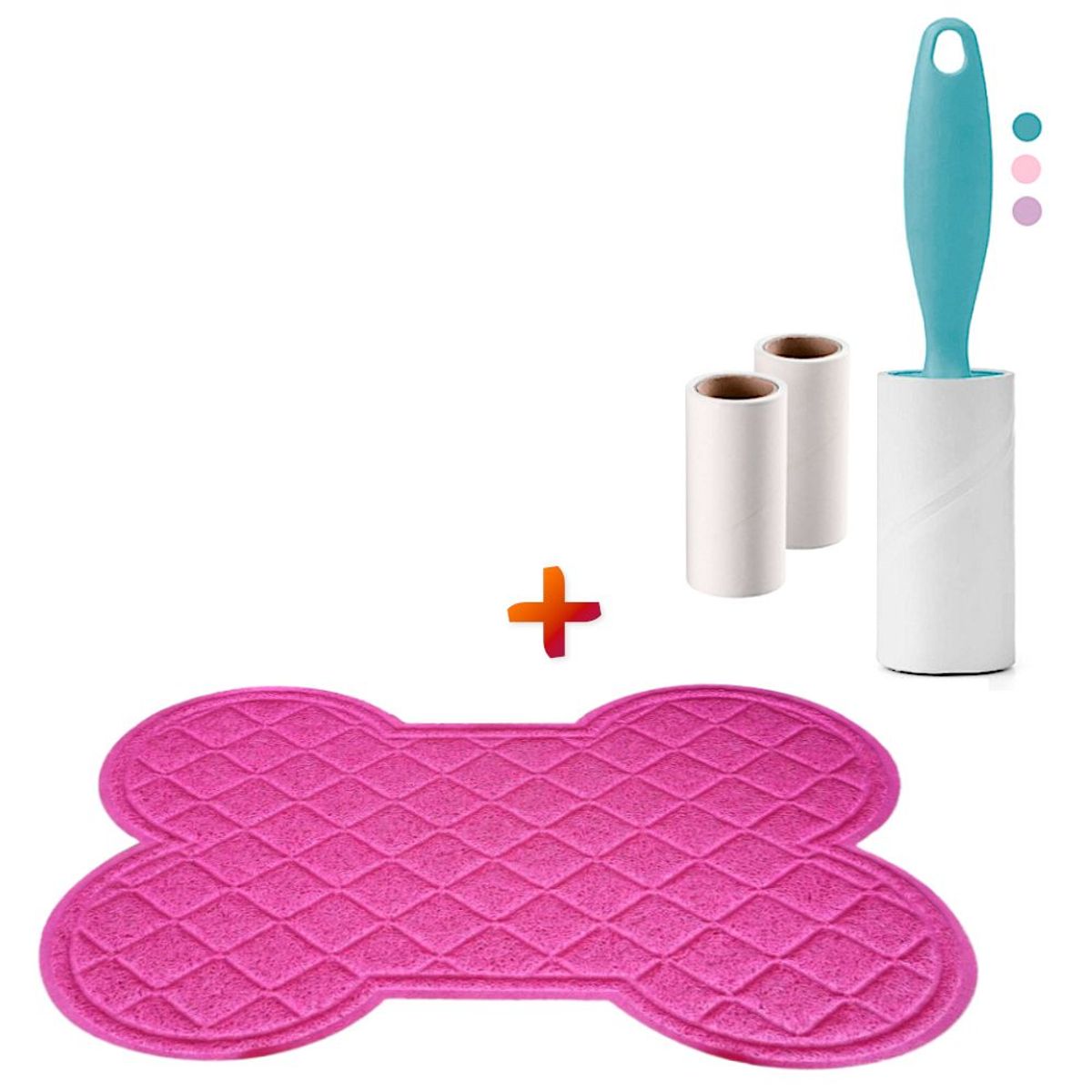 SASHIJA - Alfombra Impermeable Hueso Grande RS Y Rodillo Quita Pelusa