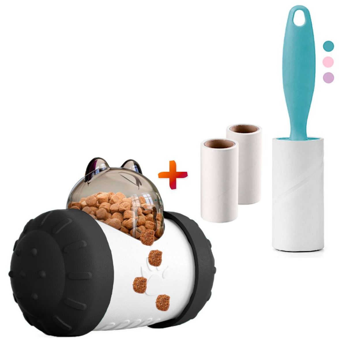 GENERICO - Juguete Dispensador Rodante NG Y Rodillo Quita Pelusa