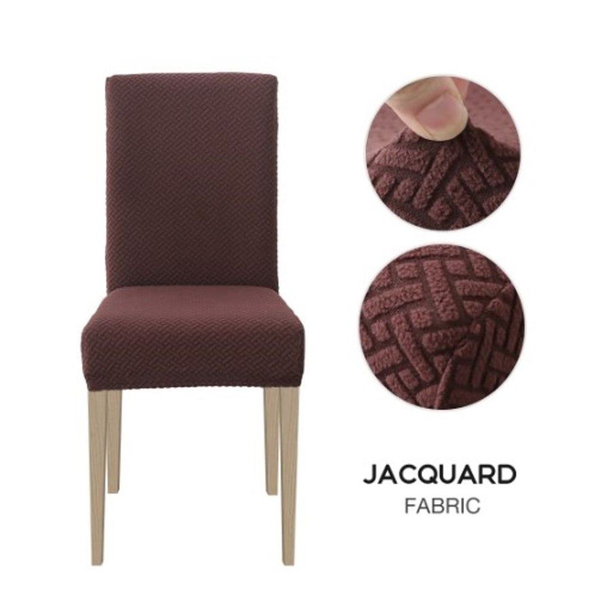 GENERICO - Funda De Silla De ComedorFunda De Silla Ajustable Elástica-6PCS Marron