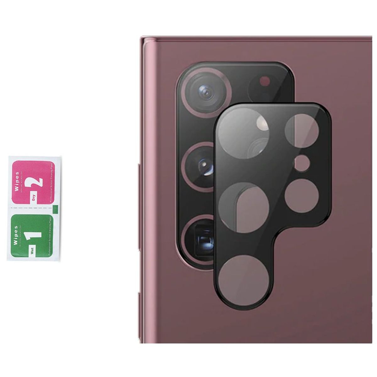 GENERICO - Protector Cámara para Samsung S22 ultra - Negro