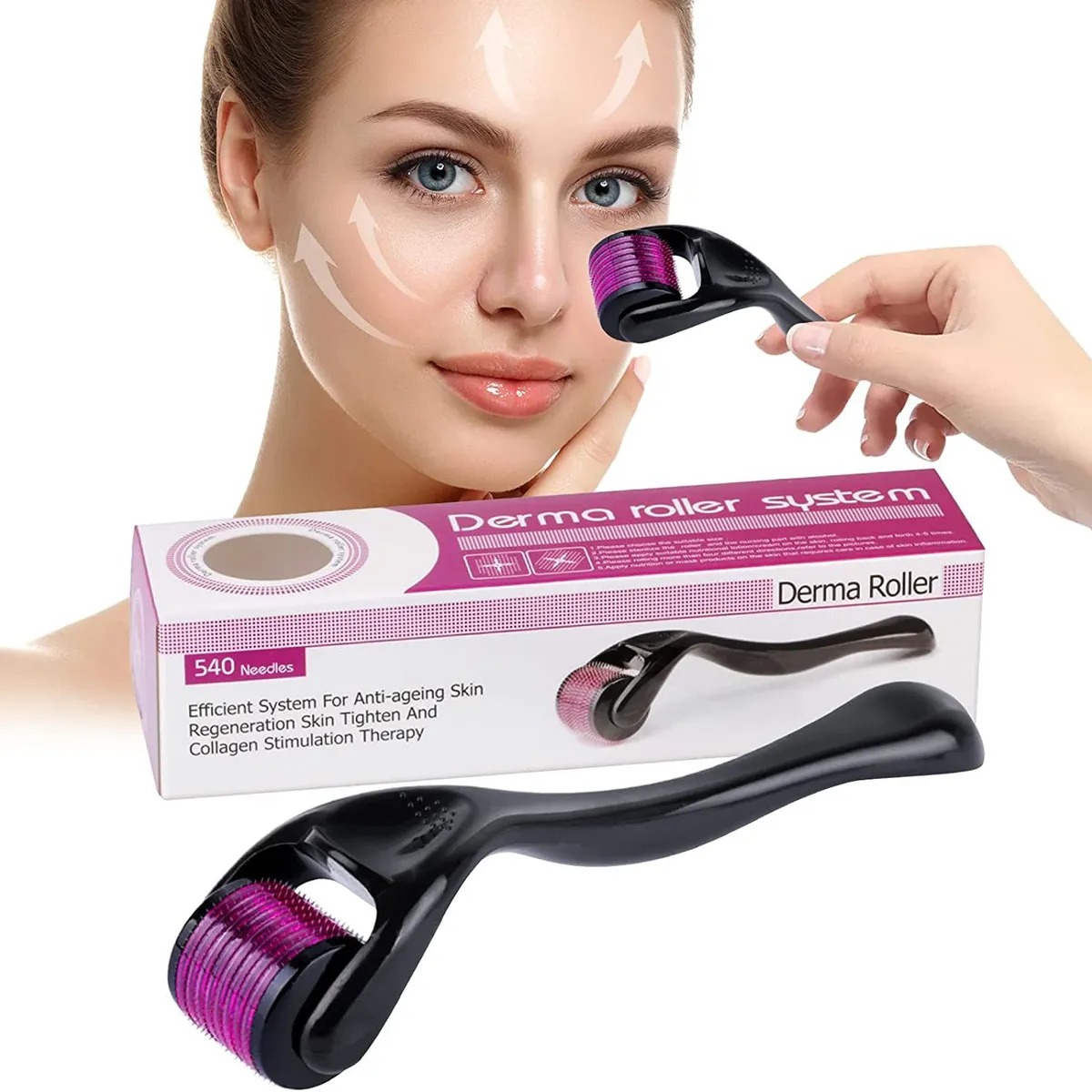 GENERICO - DERMA ROLLER - 540 AGUJAS DE TITANIO DE 1.0 Y 1.5 MM