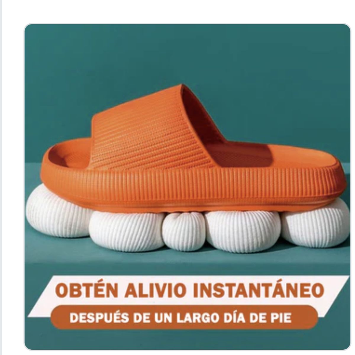 AURELA - CloudSlides™ - Sandalias Pantuflas Cómodas y Ligeras 38-39 Naranja