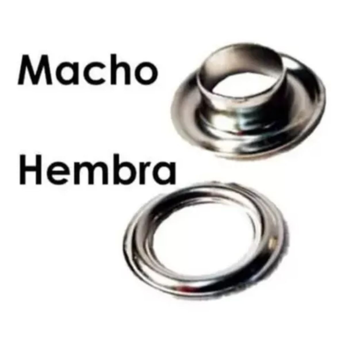 GENERICO - Ojales Ojalillo 12mm N°28 Acero Inoxidable Para Lona x 1000