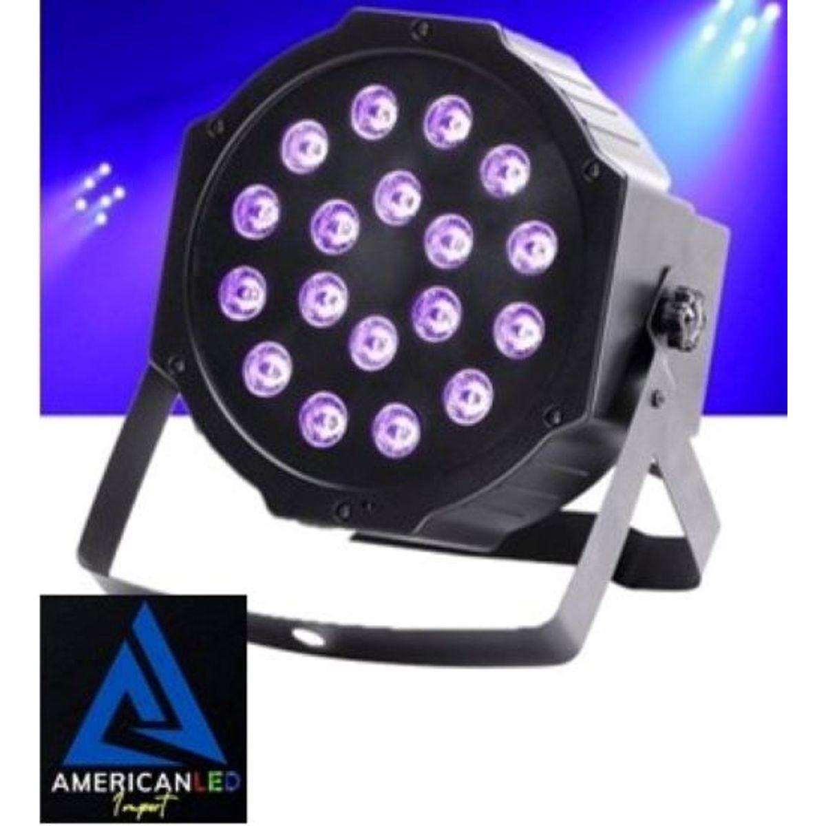 GENERICO - MINI PAR LED 18 ULTRA VIOLETA /RITMICO