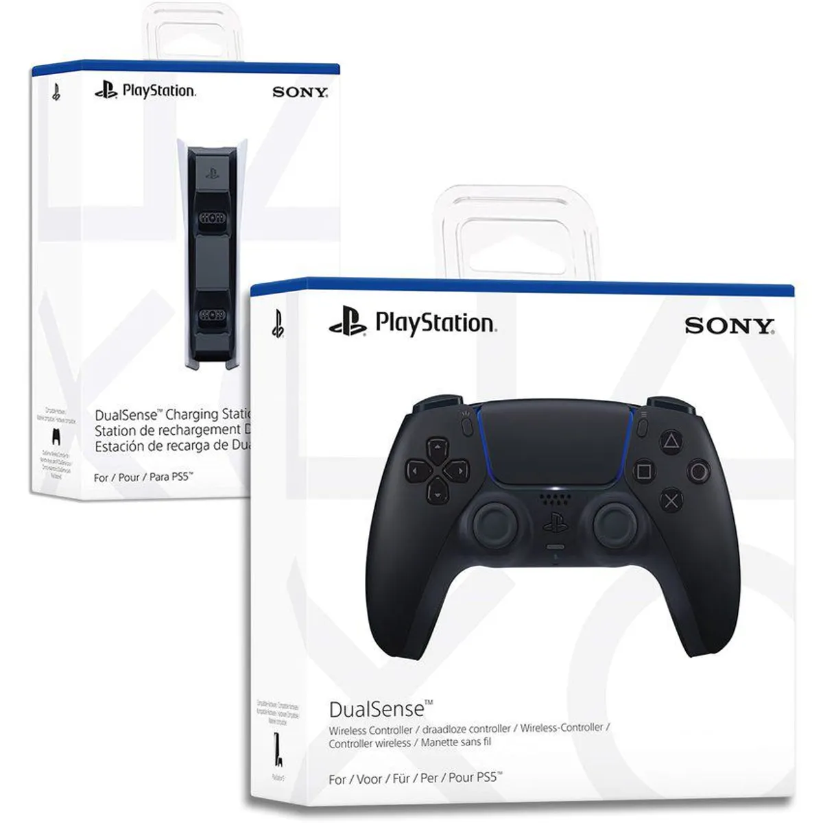 SONY - Mando ps5 dualsense negro + estacion de carga