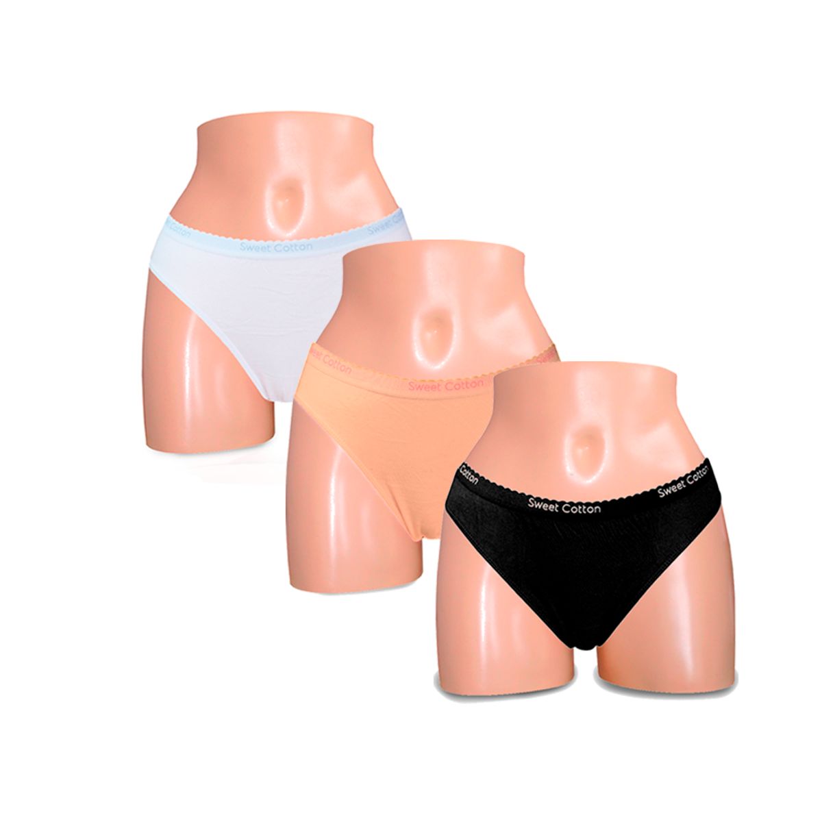 SWEET COTTON - Pack x3 Bikini Sweet Cotton Multicolor 1