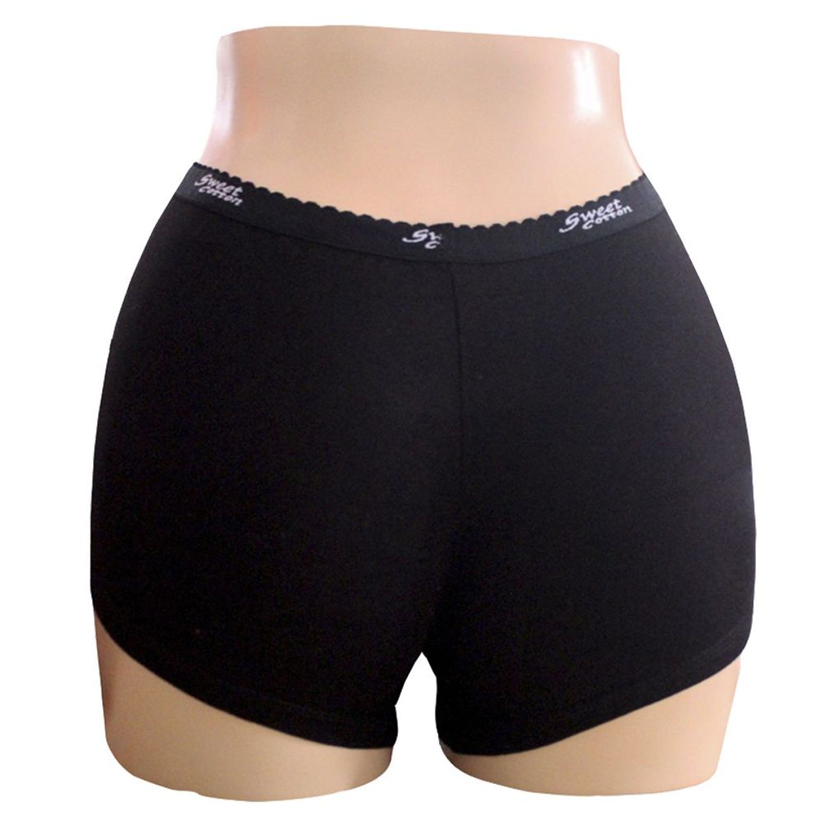 SWEET COTTON - Bóxer Deportivo de Algodón Sweet Cotton Negro