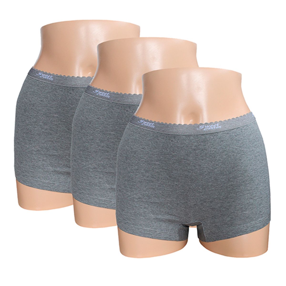 SWEET COTTON - Pack x3 Bóxer Deportivo Sweet Cotton Gris