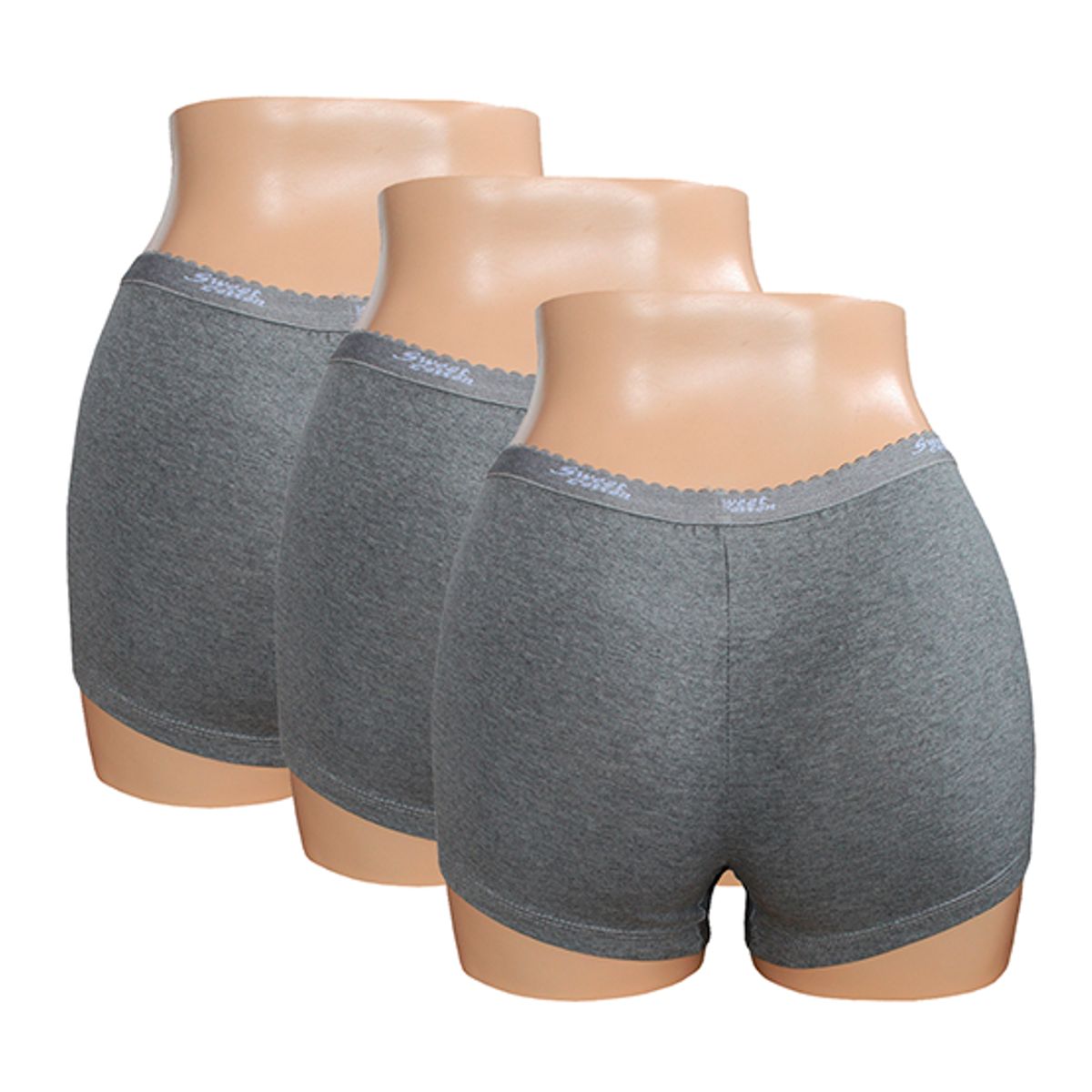 SWEET COTTON - Pack x3 Bóxer Deportivo Sweet Cotton Gris