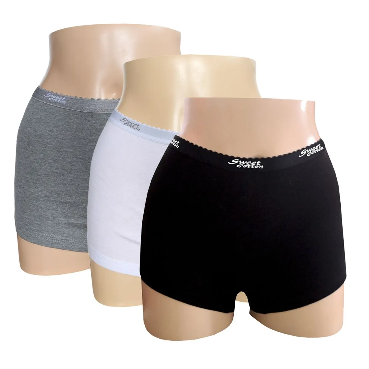 SWEET COTTON - Bóxer Deportivo Sweet Cotton Pack X3 Multicolor Algodón