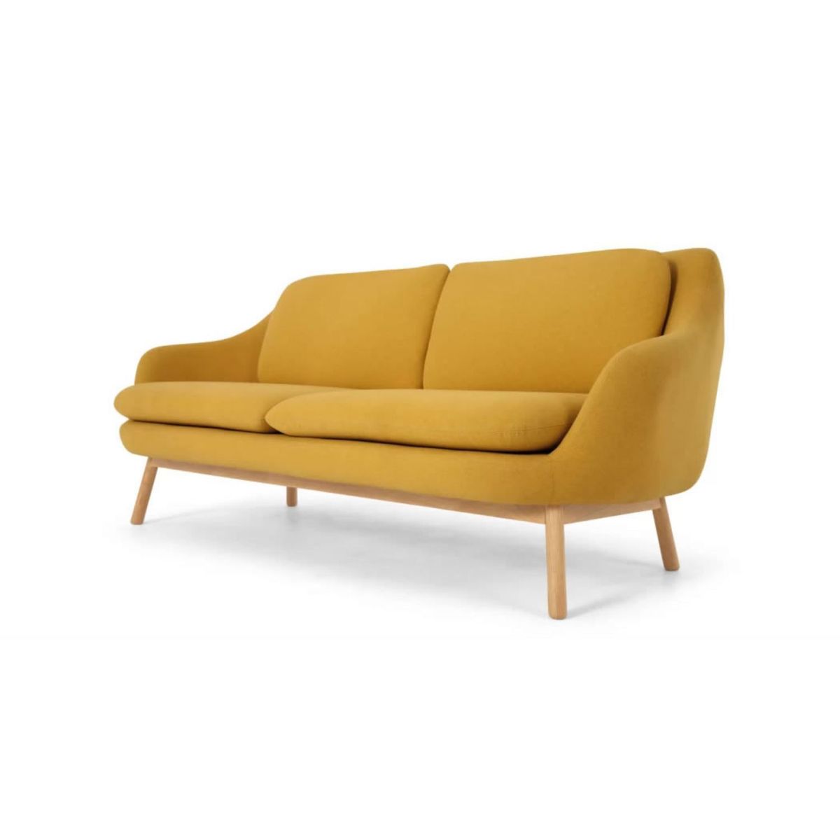 YOLODECORO - Sofá Oslo De 3 Cuerpos Amarillo Yema