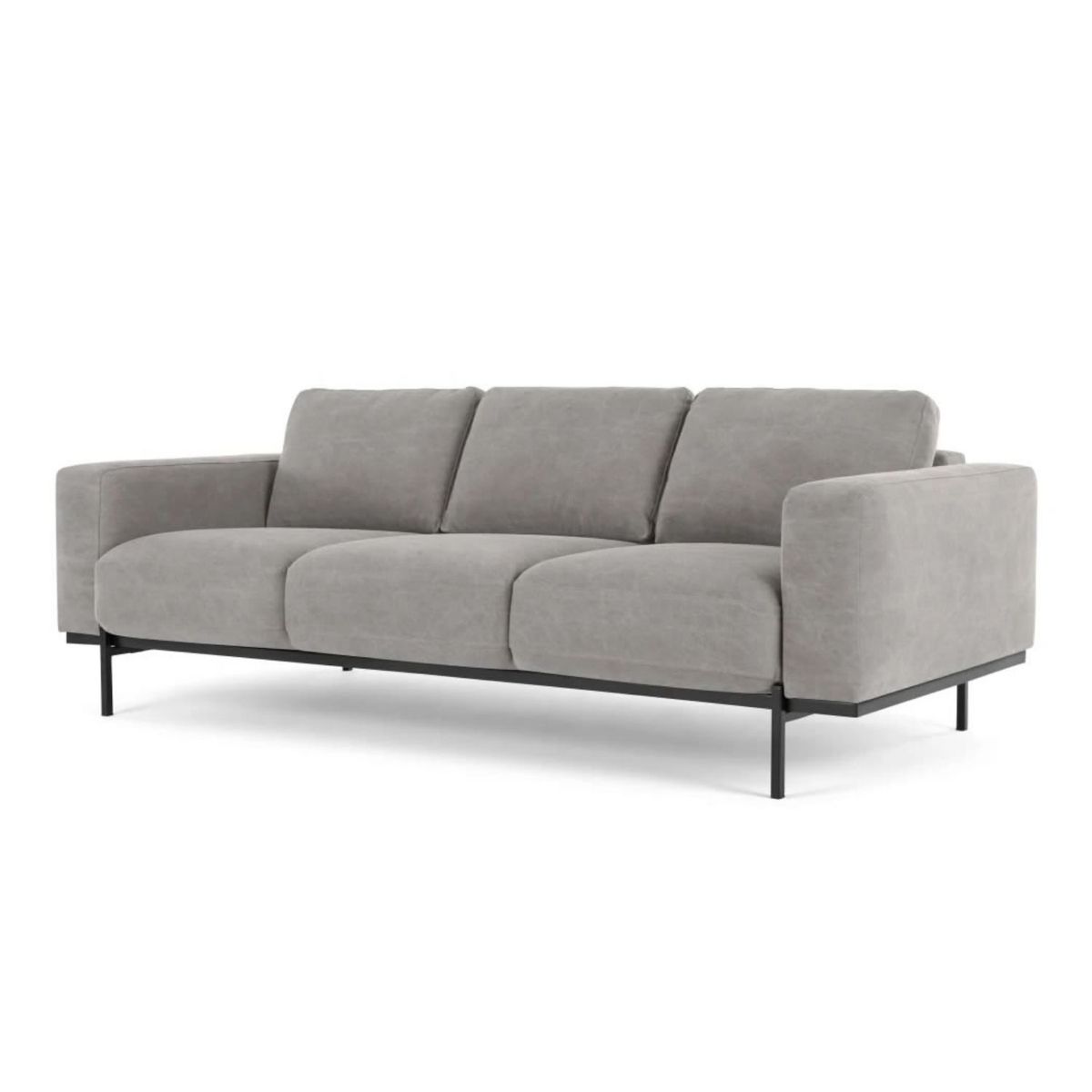 YOLODECORO - Sofá Jarrod De 3 Cuerpos Gris Lavado