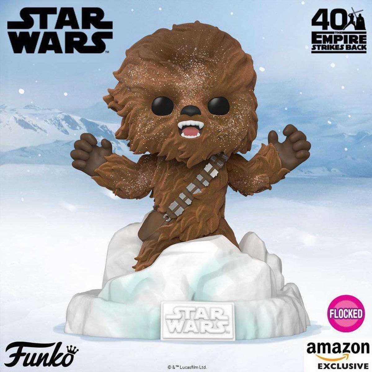 FUNKO - Funko pop! deluxe chewbacca flocked sticker amazon exclusive 6 inch