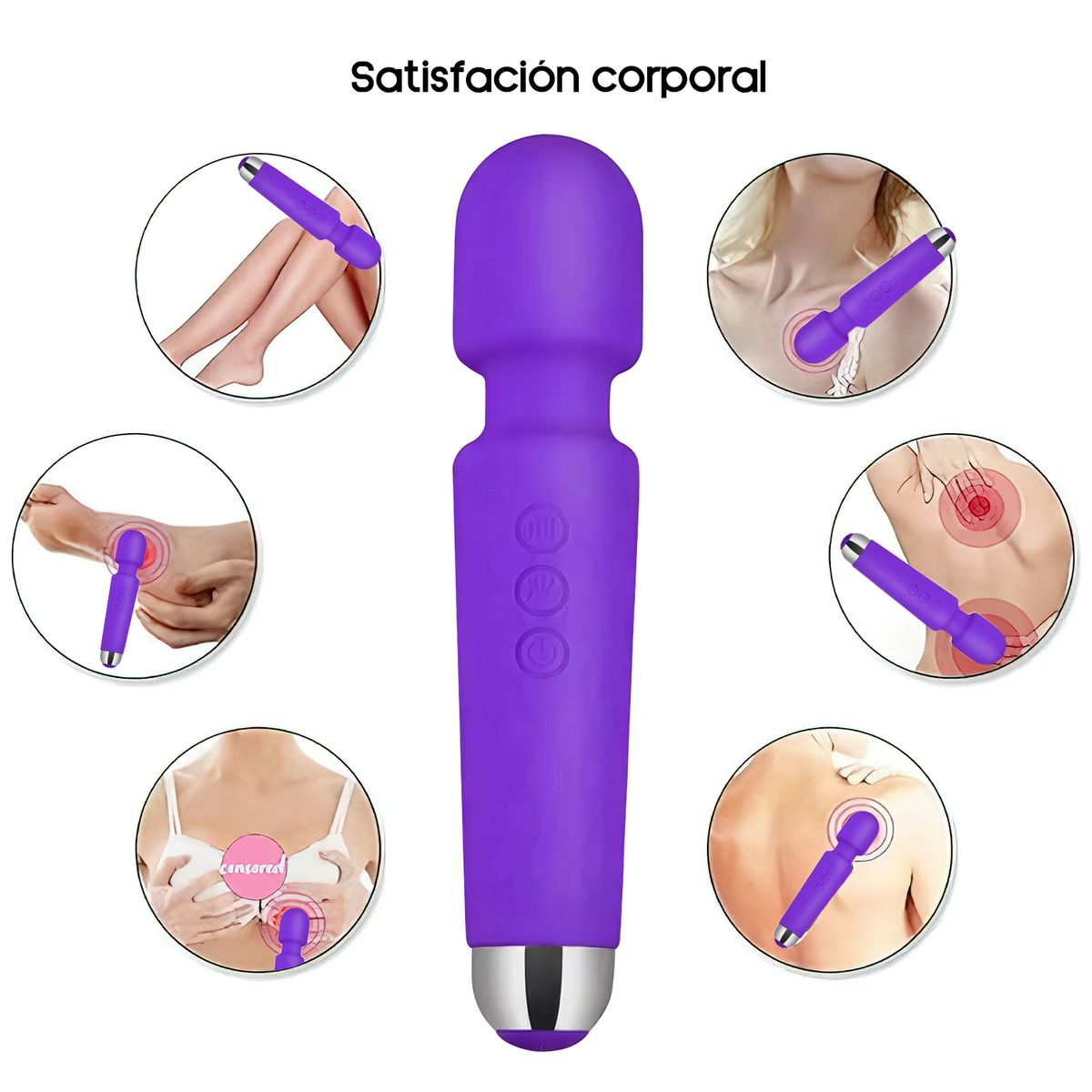 GENERICO - Consolador Vibrador De Punta Flexible Exitager Kira Morado