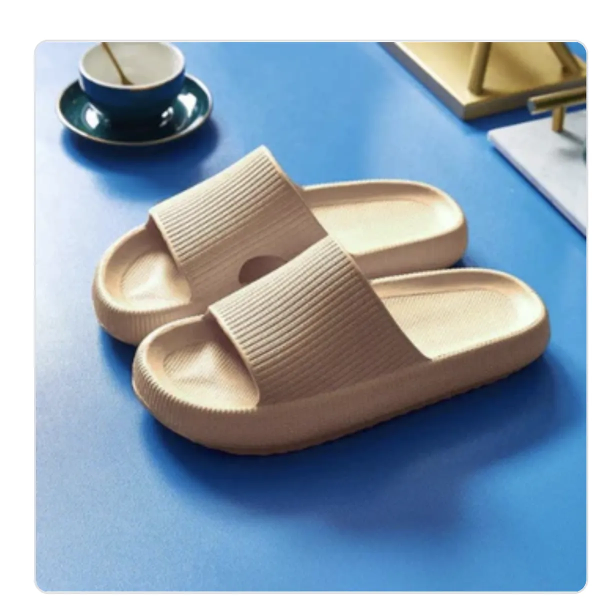 AURELA - CloudSlides™ - Sandalias Pantuflas Cómodas y Ligeras 36-37 Beige