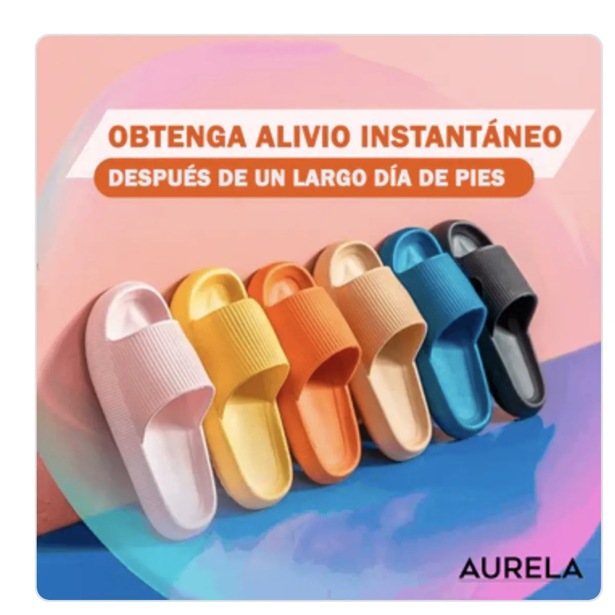 AURELA - CloudSlides™ - Sandalias Pantuflas Cómodas y Ligeras 36-37 Beige