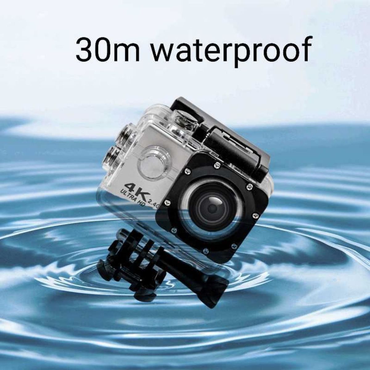 GENERICO - Camara de Video 4K Wifi Deportiva Acuatico de Acción RYAN - Gris