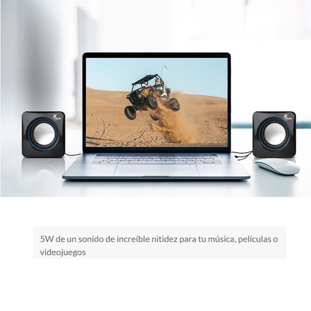 XTECH - Parlantes Mini Stereo Con Alimentación Usb Y Plug De 35mm - XTECH