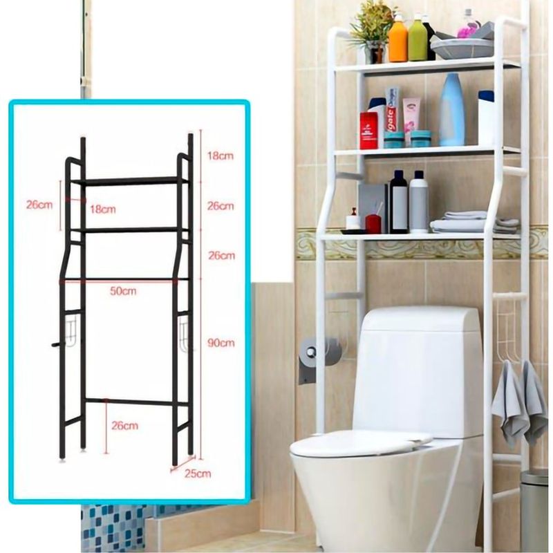 GENERICO - Organizador de baño 3 pisos 165x50x25cm