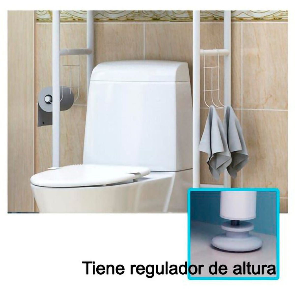 GENERICO - Organizador de baño 3 pisos 165x50x25cm