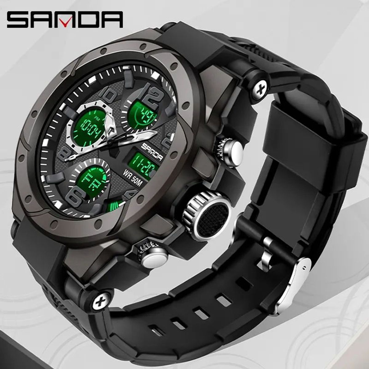 SANDA - Reloj Deportivo Sanda Tipo G Shock Resistente Metal