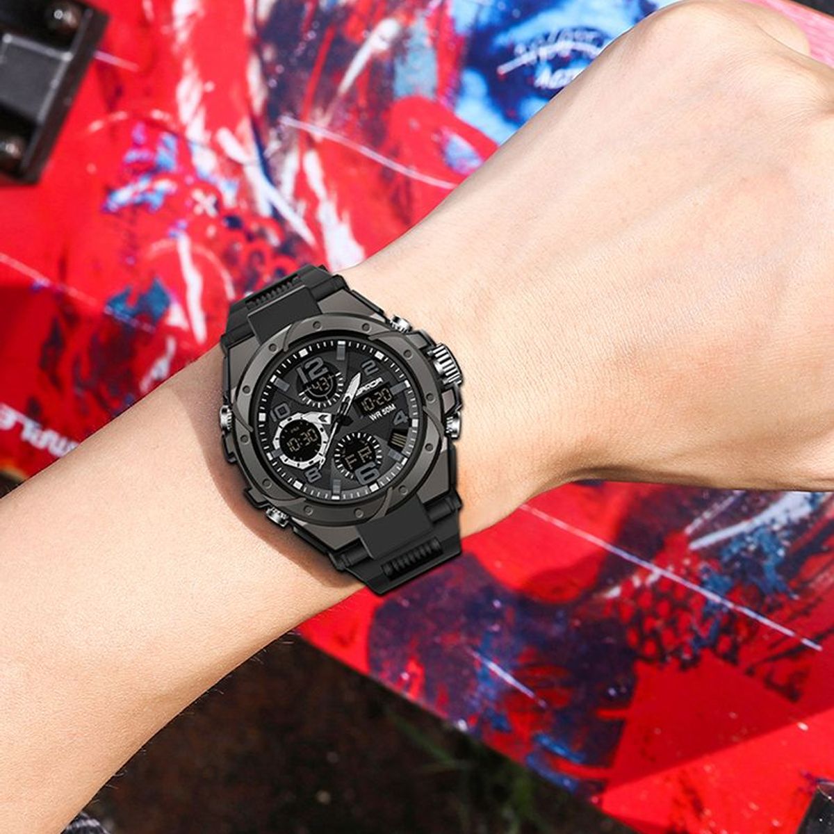 SANDA - Reloj Deportivo Sanda Tipo G Shock Resistente Metal