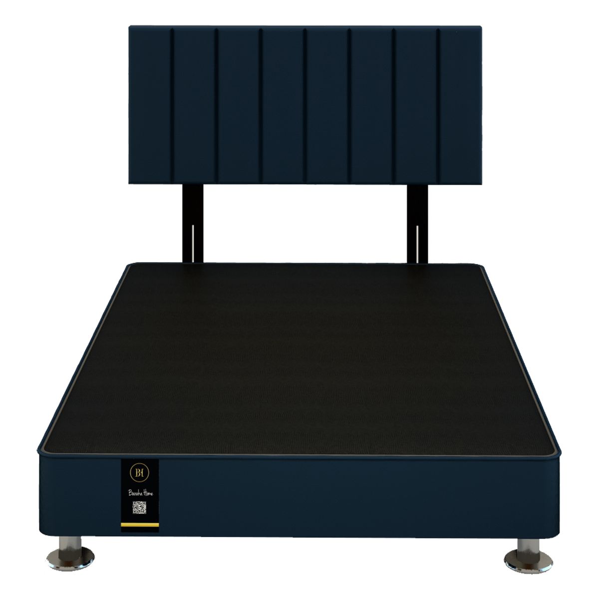 BARAKA HOME - Dormitorio Linz + Cabecera Neuss Pata Desmontable 2 Plz - Azul Marino