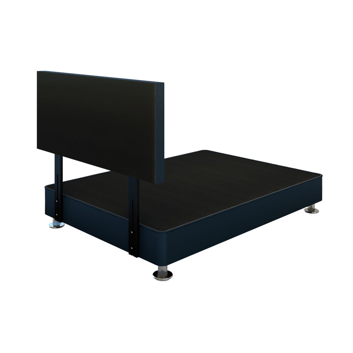 BARAKA HOME - Dormitorio Linz + Cabecera Neuss Pata Desmontable 2 Plz - Azul Marino