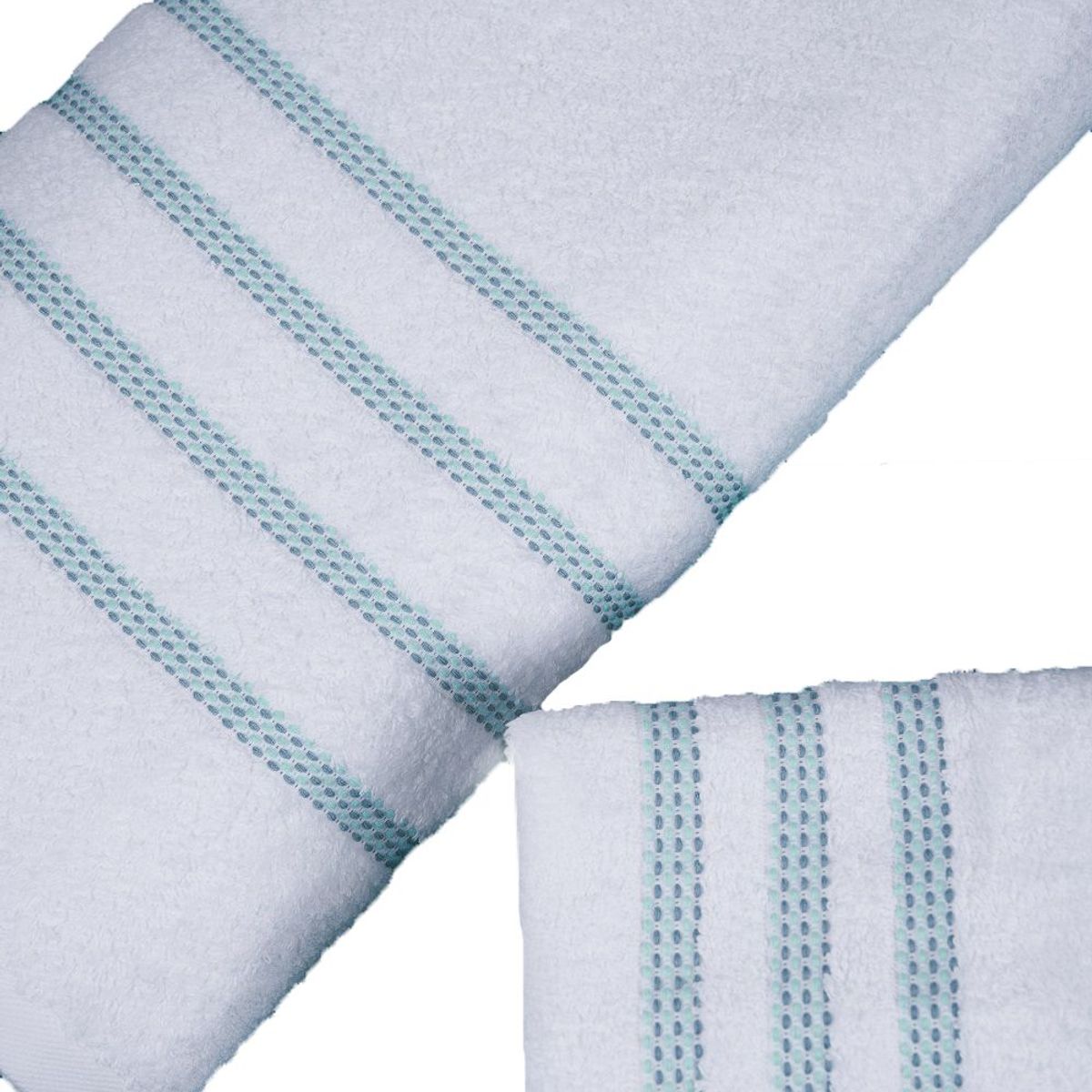 SLEEPER - Toalla de Ducha 480grs Bahamas Blanco con Verde