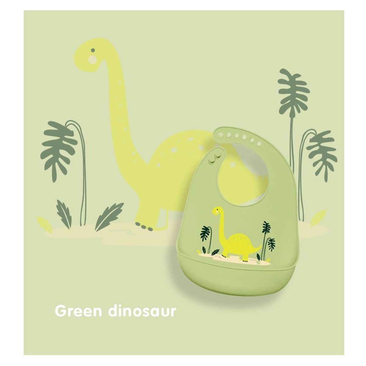 GENERICO - BABERO DE SILICONA DINOSAURIO