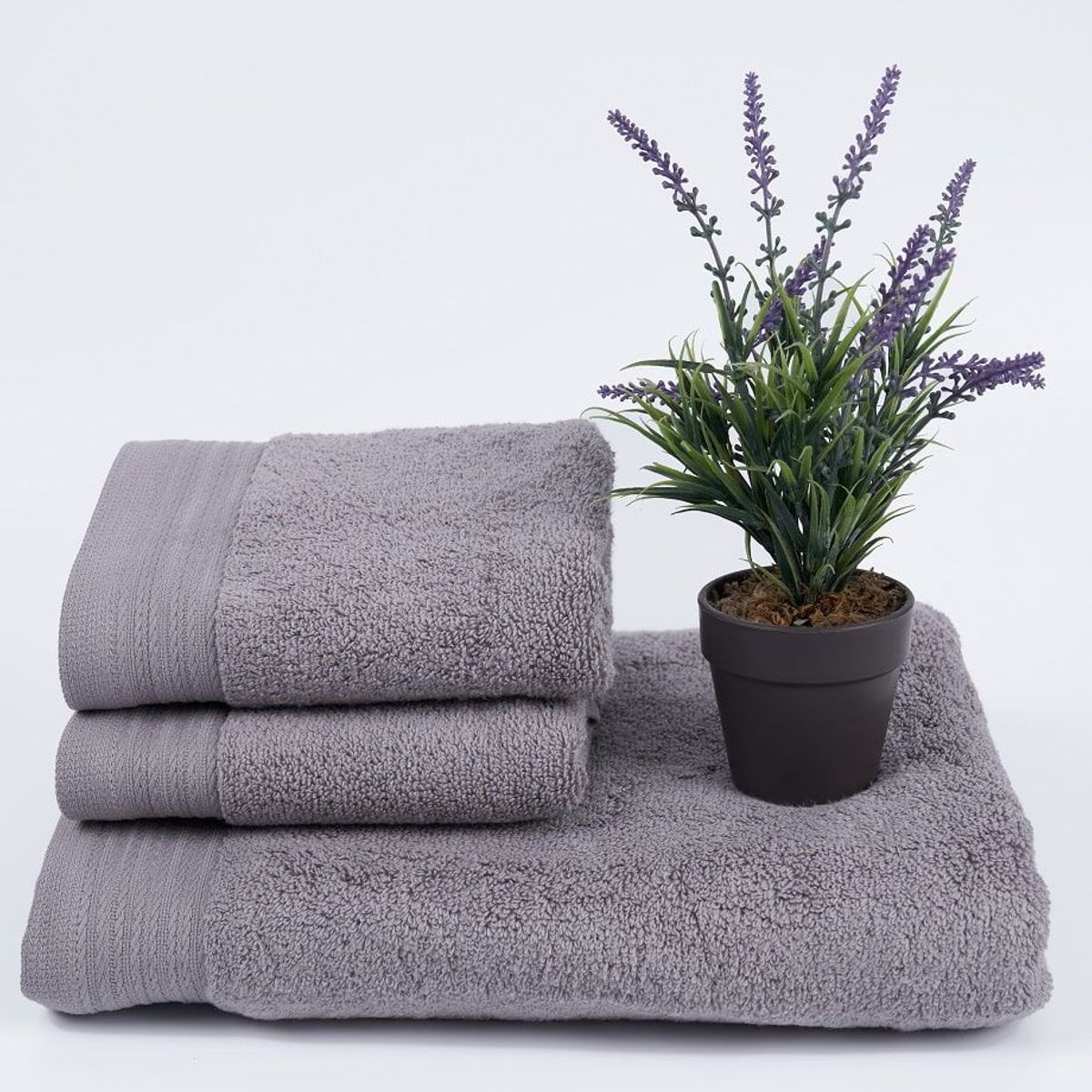 SLEEPER - Pack de 02 toallas de Mano 500grs Ibiza Gris