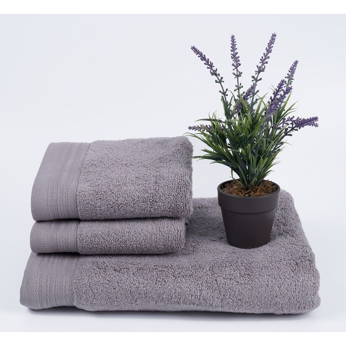 SLEEPER - Pack de 02 toallas de Mano 500grs Ibiza Gris