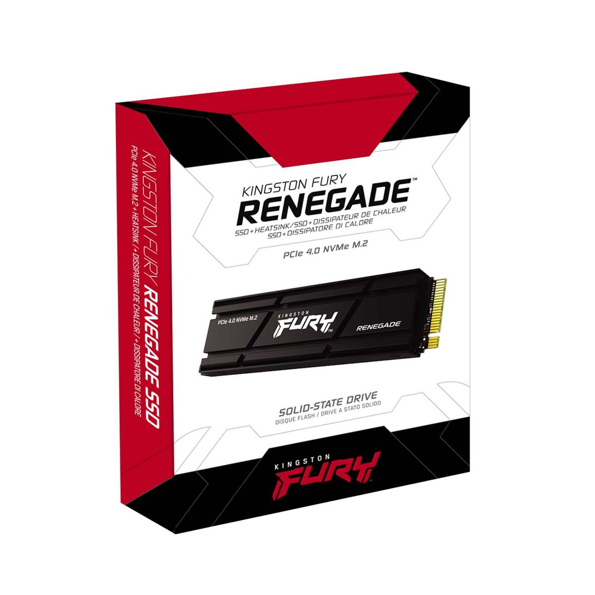 KINGSTON - Disco Sólido Kingston FURY Renegade 1TB SSD NVMe M2 con Disipador PC Ps5