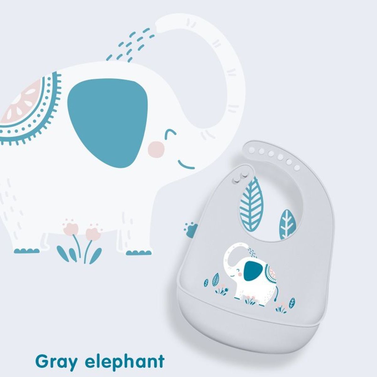 GENERICO - BABERO DE SILICONA ELEFANTE