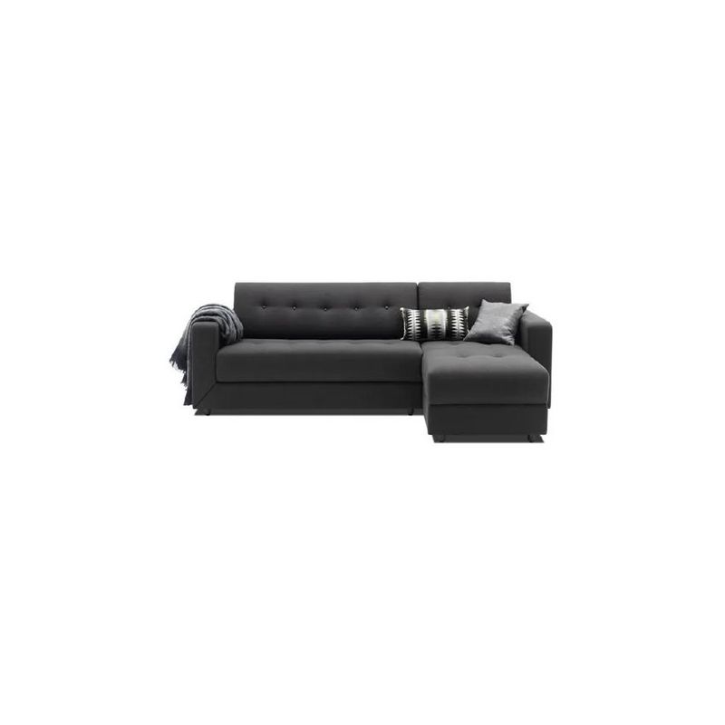 GENERICO - Sofa seccional  andreanne GRIS OSCURO + 2 decorativos